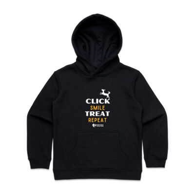 Click treat smile repeat! (dog) - Kids Supply Hoodie Thumbnail